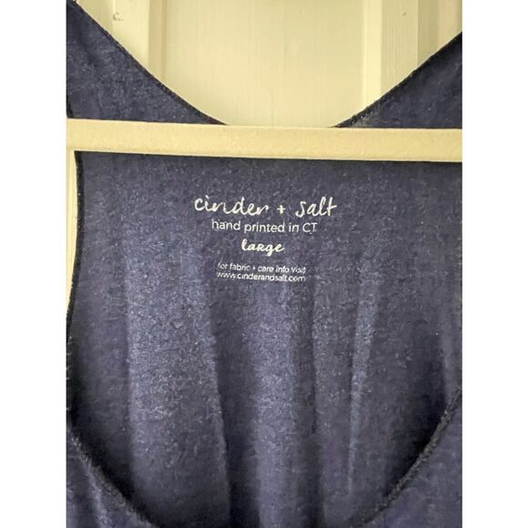 American apparel lightweight cinder and salt navy and yellow with boat graphic t - Picture 3 of 5